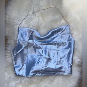 Shein top, size L, baby blue color